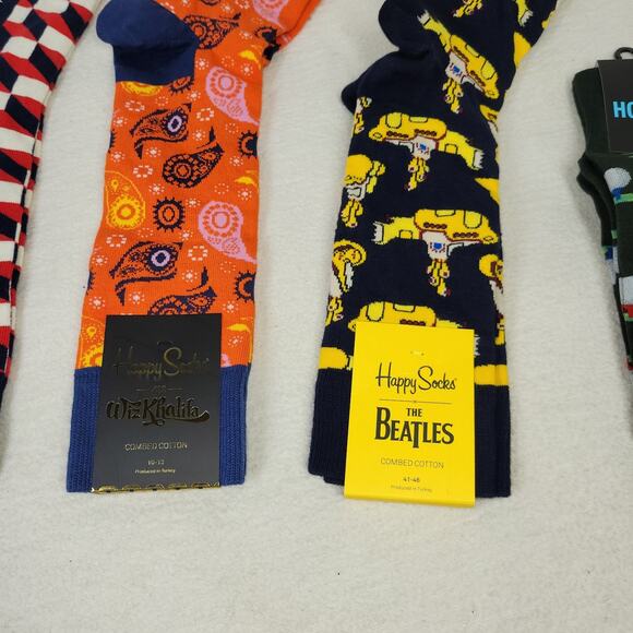 Happy Socks Mens Sock Shoe Size 8 - 12 Soft Lot Beatles Wiz Khalifa Golfing - Picture 4 of 11